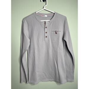 H2H Grey Thermal henley Medium